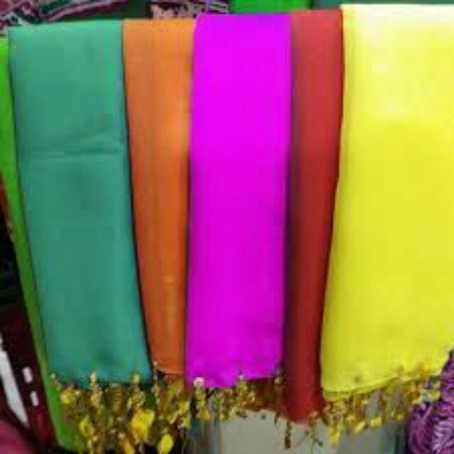 Selendang / Sampur Tari Dewasa Bahan Sifon Halus Aplikasi Ronce-2