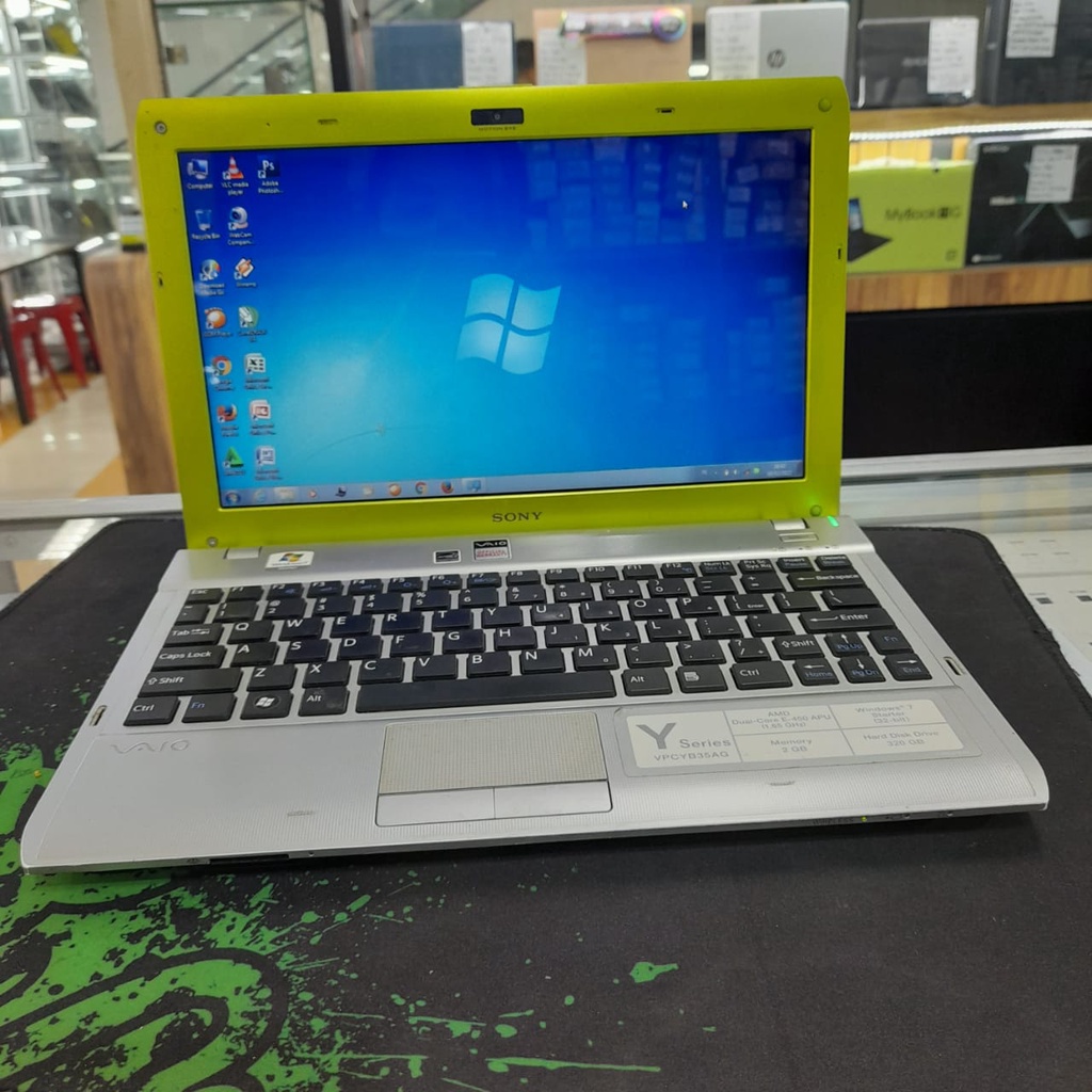 LAPTOP SECOND SEKEN LEPTOP BEKAS SONY VAIO Y SERIES RAM AMD E-450 RADEON NOTEBOOK MULUS