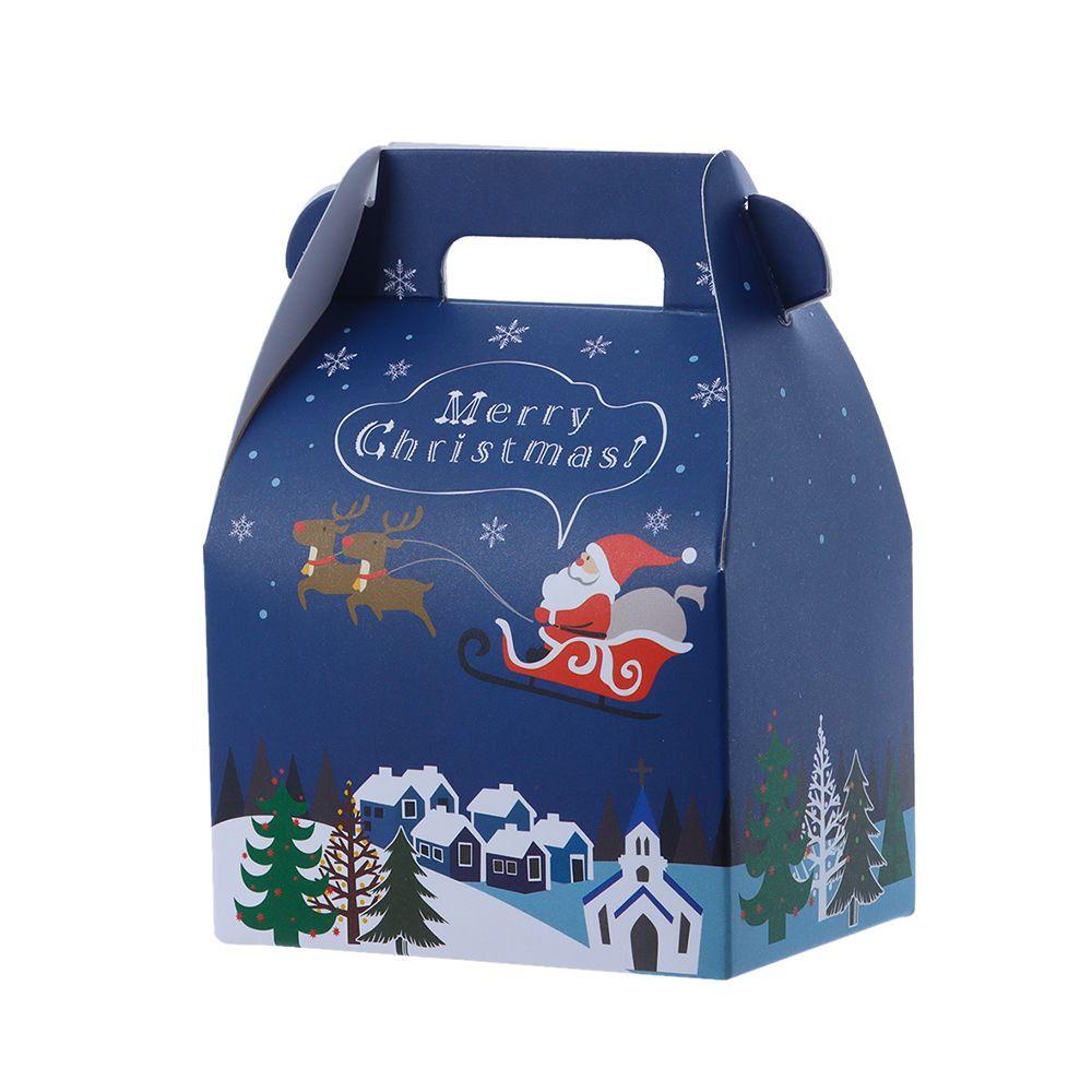 Top Christmas Gift Box Natal Kado Hadiah Packaging Kotak Kue Kering Deer Merry Christmas