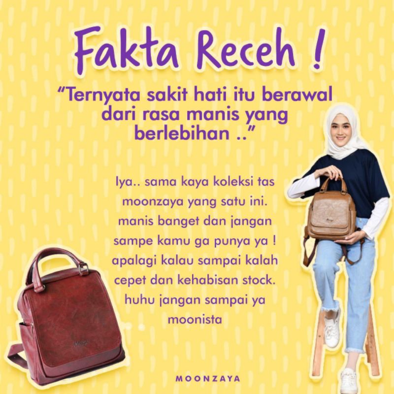 [Best Seller] Tas Ransel Prameswari ORI by Moonzaya || Tas Wanita