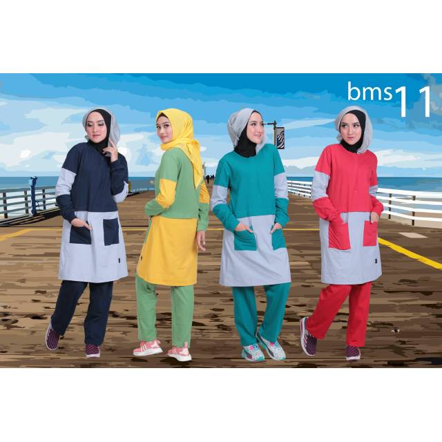 Jual Baju Olahraga Muslimah Believe Bms Setelan Olahraga Muslimah