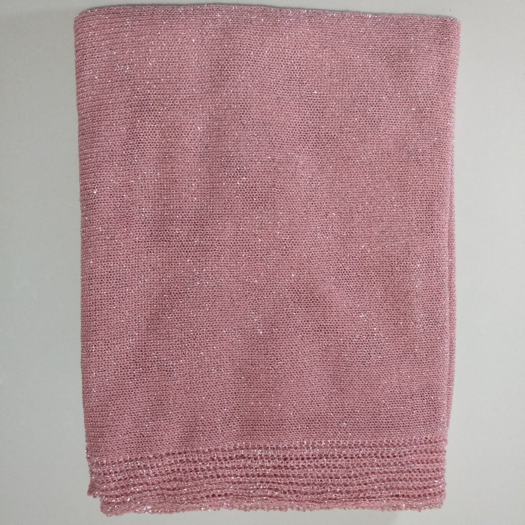 PASHMINA RAJUT GLITTER TERLARIS BAHAN BERKUALITAS HIJAB JILBAB PENGANTIN WISUDA WEDDING-DUSTY