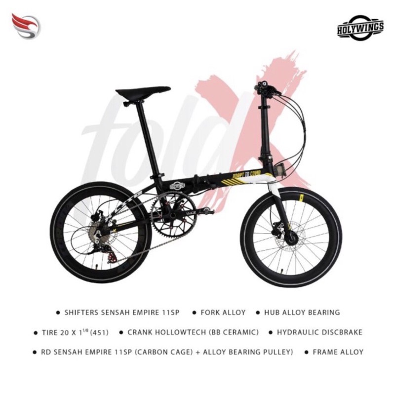 SEPEDA LIPAT 20 FOLDX XLITE X HOLYWINGS ADAPT TO COVID 11speed 451