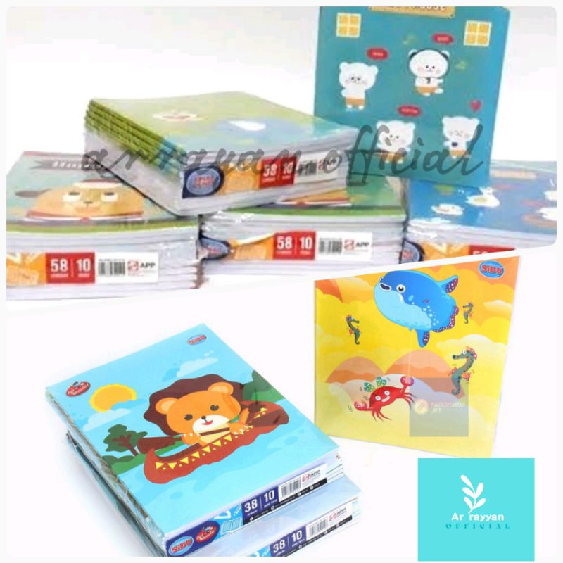

( 1 pak isi 10 buku) BUKU TULIS SIDU 38 LEMBAR / BUKU TULIS SIDU 58 LEMBAR BUKU SEKOLAH SIDU