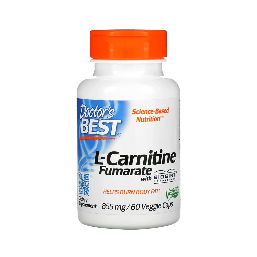 Doctor Best L Carnitine Fumarate with Biosint Carnitines 855 mg 60 VegCap Dr Best Carnitine