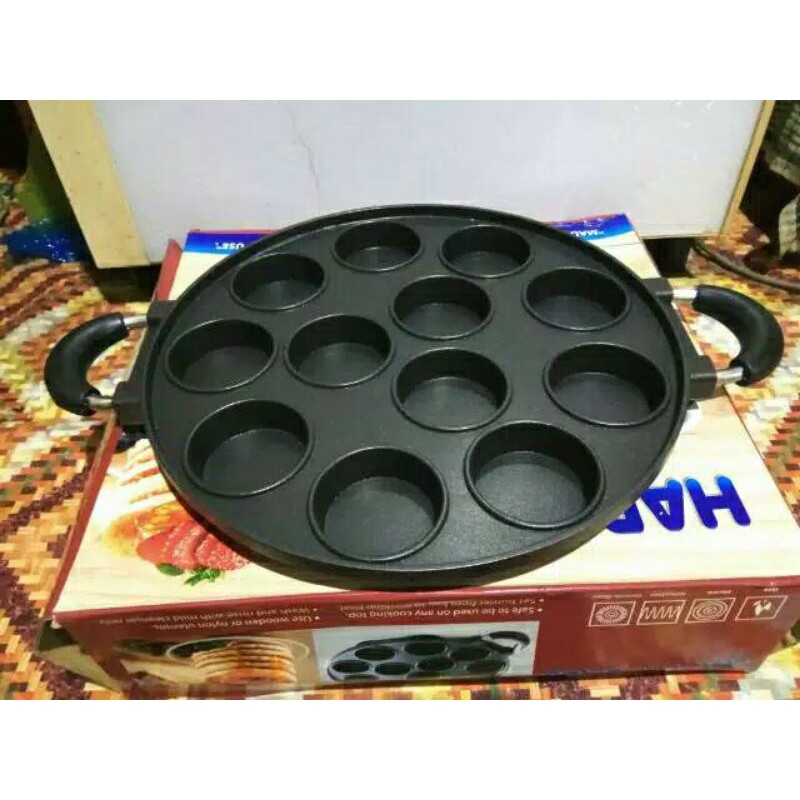 Cetakan 12 datar tuangan roti pisang anti lengket (2kg)