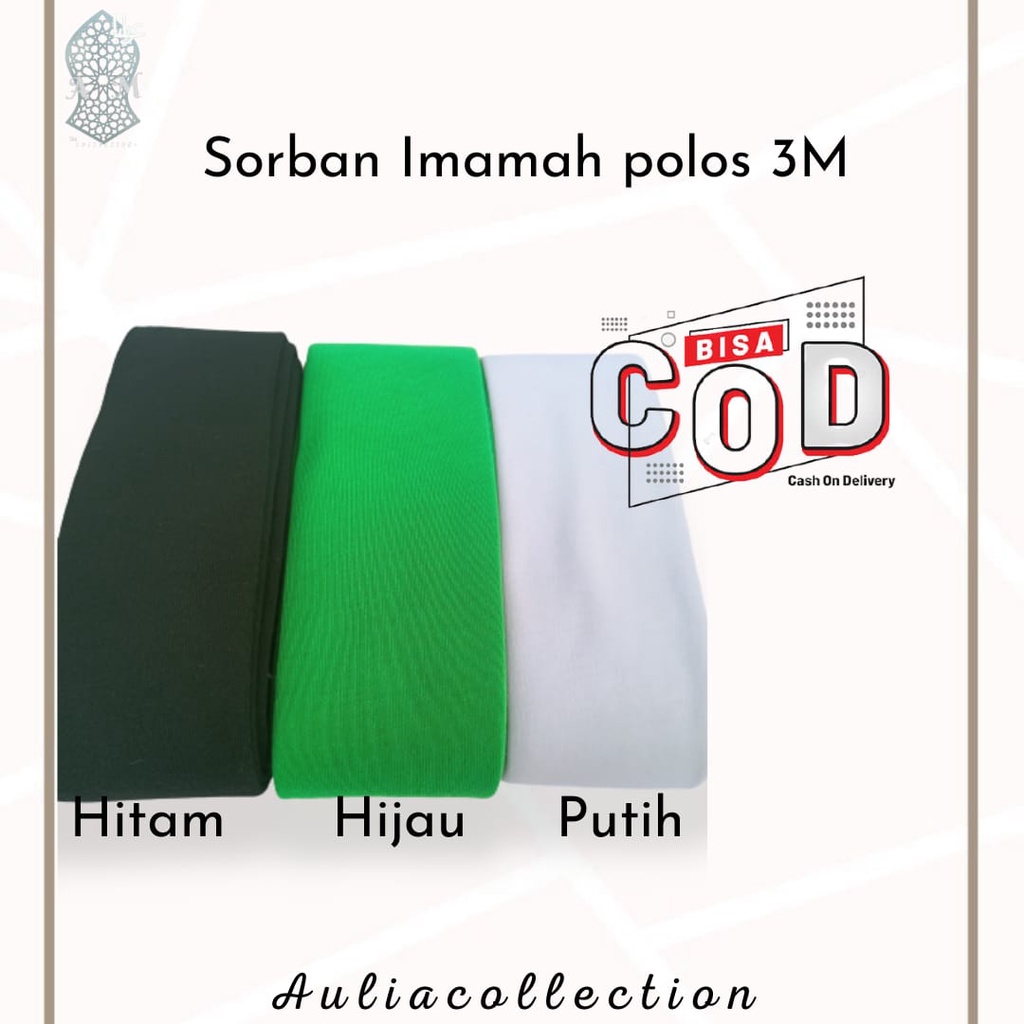 Sorban Polos Panjang 3 Meter Sorban Imamah Surban Rida Panjang 3 Meter