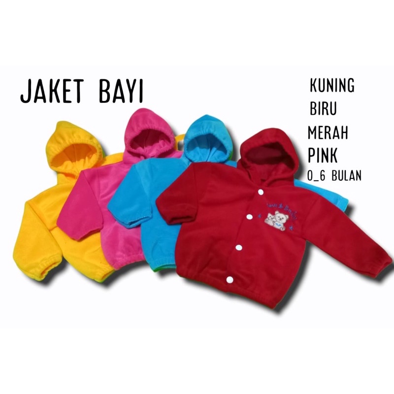 jaket lembut bulu bayi 0-6 bulan