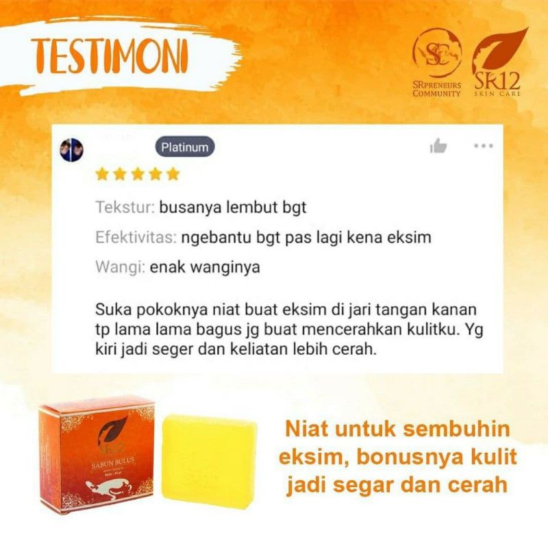 Sabun Bulus SR12 - Sabun Muka Glowing - Sabun Jerawat Badan dan Punggung Aman BPOM