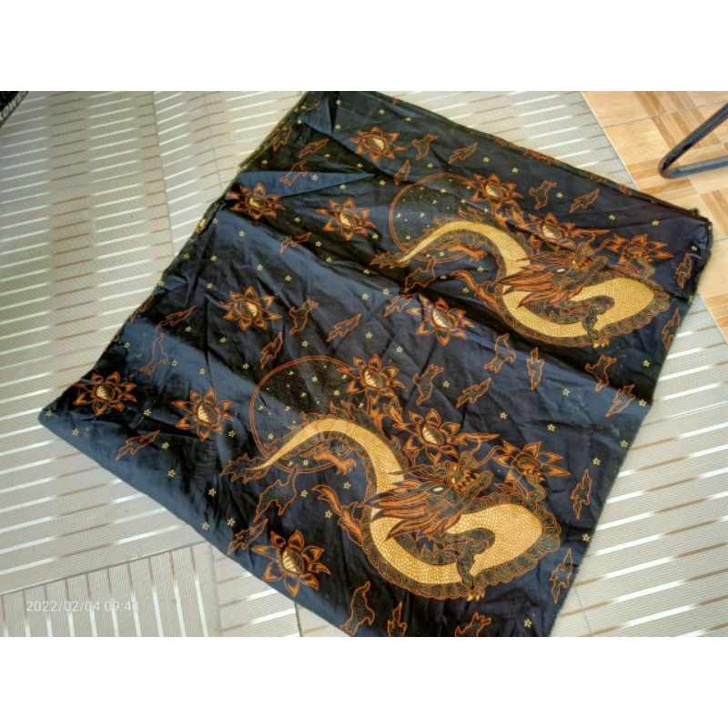 BAHAN BATIK BIGSIZE XXXXL   HEM Pria TUNIK WANITA Bahan Katun Halus Sragenan Motif wayang Naga Panja