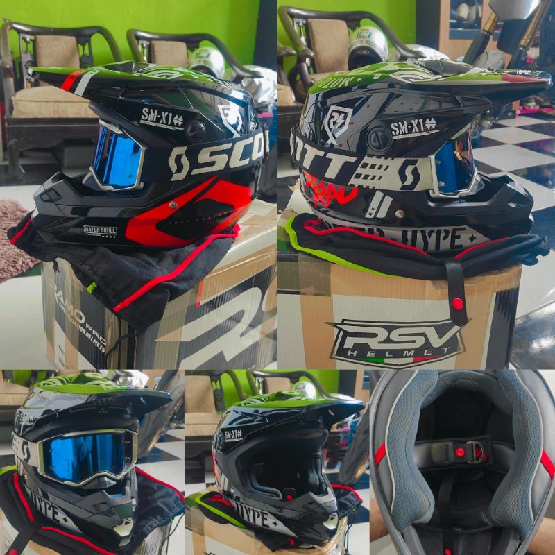 helm rsv orca esqueleto + google scott second like new