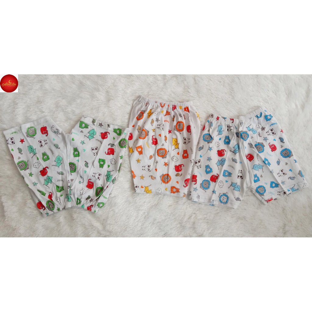 3 Pcs Celana Pendek Bayi / Celana Pendek Bayi Newborn Halus Lembut Usia 0-6 Bulan Murah Berkualitas