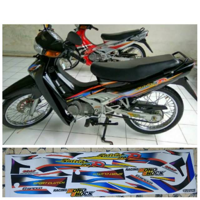Striping Satria lumba tahun 1999 hitam