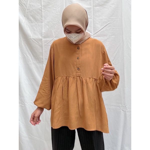 1KG MUAT 5PCS | RANIA PIYA BLOUSE RUFFLE AIRFLOW CRINKLE HITS OOTD SELEBGRAM FASHION GROSIR WANITA