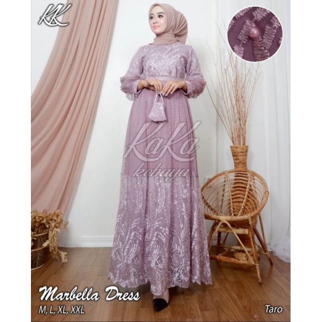 Marbella Dress by Kaka kebaya / Dress Kebaya Modern/ Dress Cantik / Dress Kebaya Lamaran / Gamis Lebaran / Gamis kekinian / Dress brokat tulle Mewah