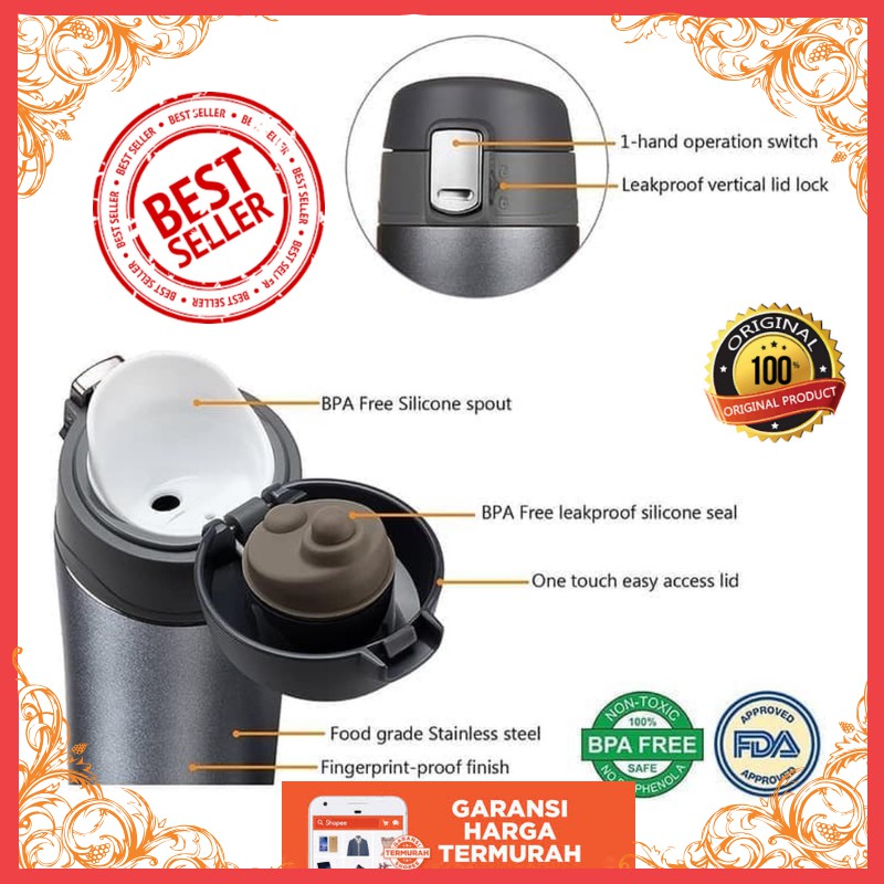 BOTOL MINUM/TERMOS AIR PANAS/TERMOS/BOTOL MINUM TUPPERWARE/BOTOL MINUMAN/TERMOS STAINLESS/BOTOL AIR