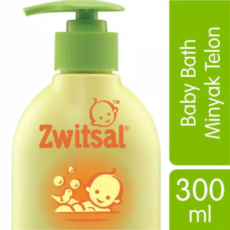 Sabun Mandi Bayi Zwitsal Pump with telon Baby Bath Natural Dengan Minyak Telon Pump 300 ml