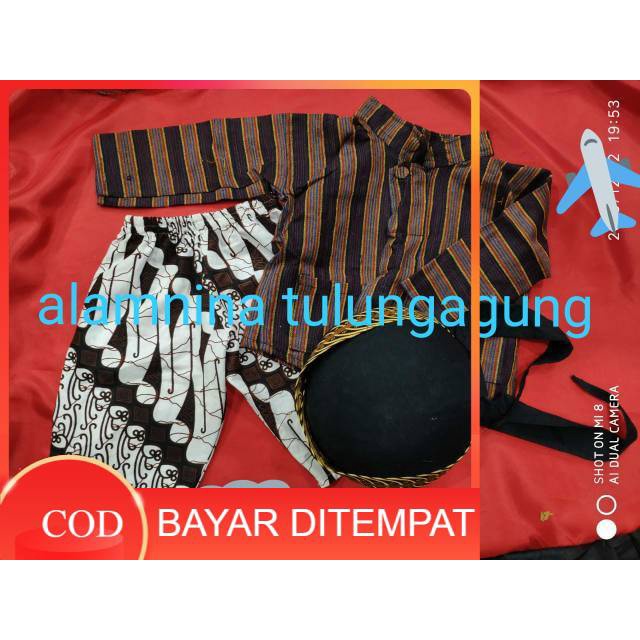 kebaya wanita Setelan Stelan Baju Beskap Anak Kecil Cowok Jawa Sunda Basofi lurik sorjan beskap surj