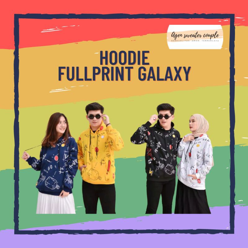 HOODIE FULLPRINT GALAXY || HOODIE PRIA || HOODIE COUPLE || SWEATER COUPLE