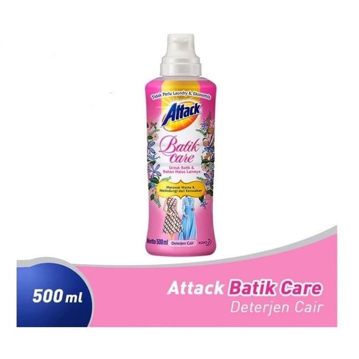 Attack Batik Care / Deterjen Cair utk Kain Halus & Batik Botol 500ml