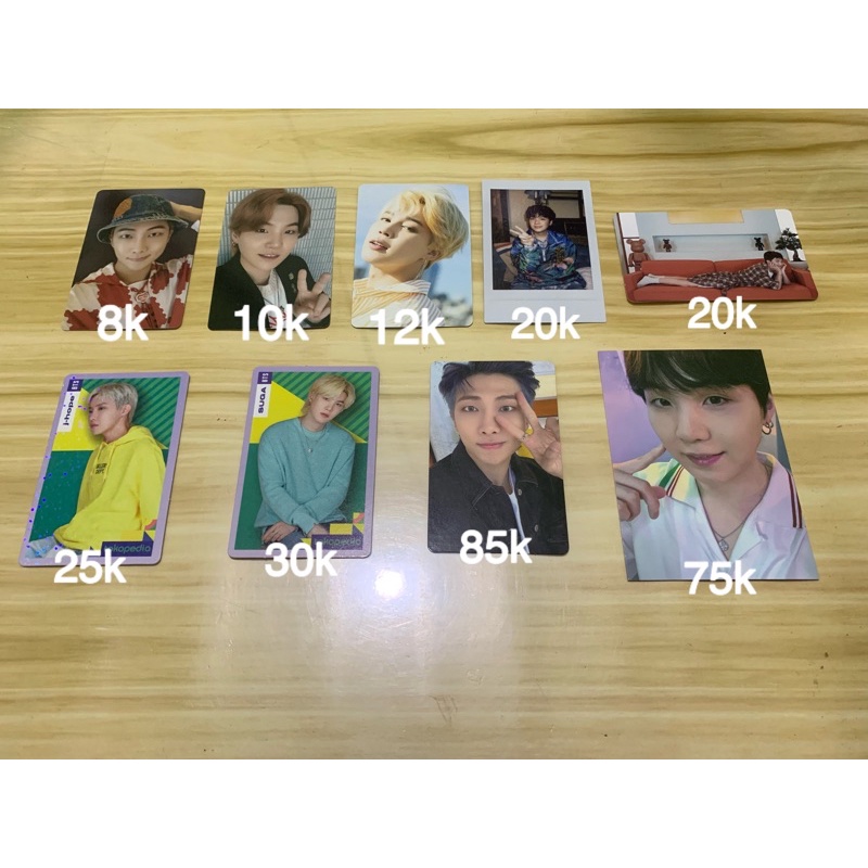 PHOTOCARD BTS OFFICIAL BUTTER RM, MPC SOWOOZOO SUGA