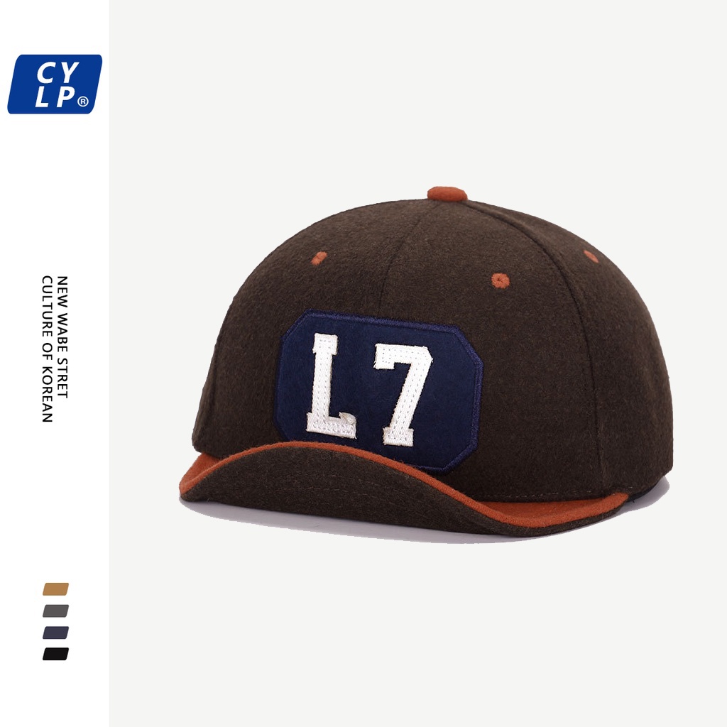 L7 Topi Baseball Bahan Korduroi Warna Blok Gaya Casualhip Hop Untuk Priawanita