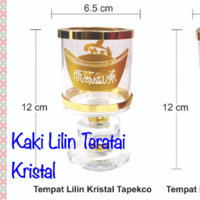 Tempat Lilin Kristal Yenpao Cau Cai Kristal