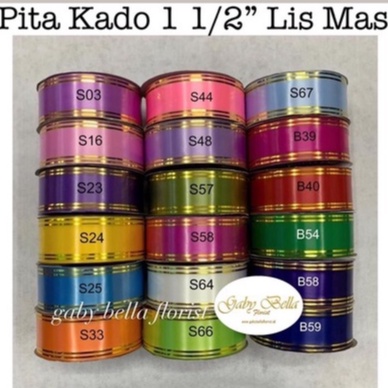 

Pita Satin. Pita Jepang. Pita Ribbon. Pita Kado 1 1/2 Lis Emas . Pita Curly.