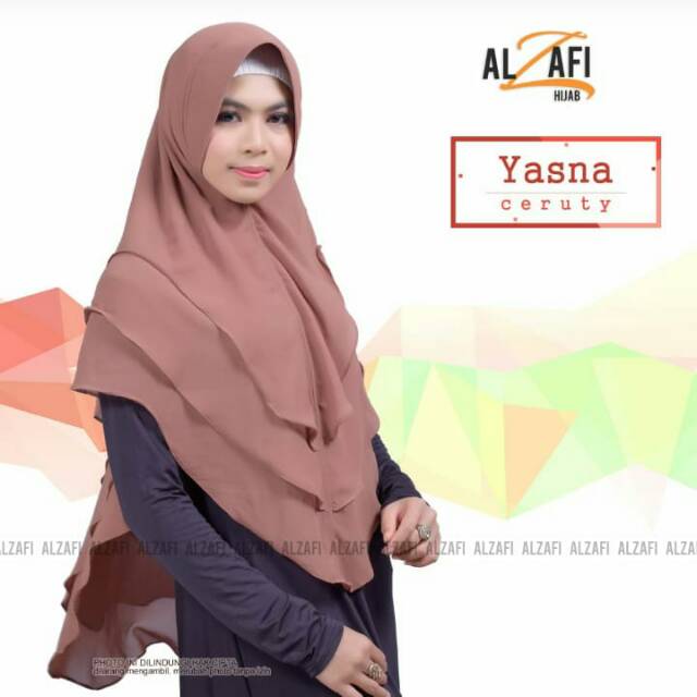 hijab khimar jilbab bergo kerudung syari YUSNA ceruti.