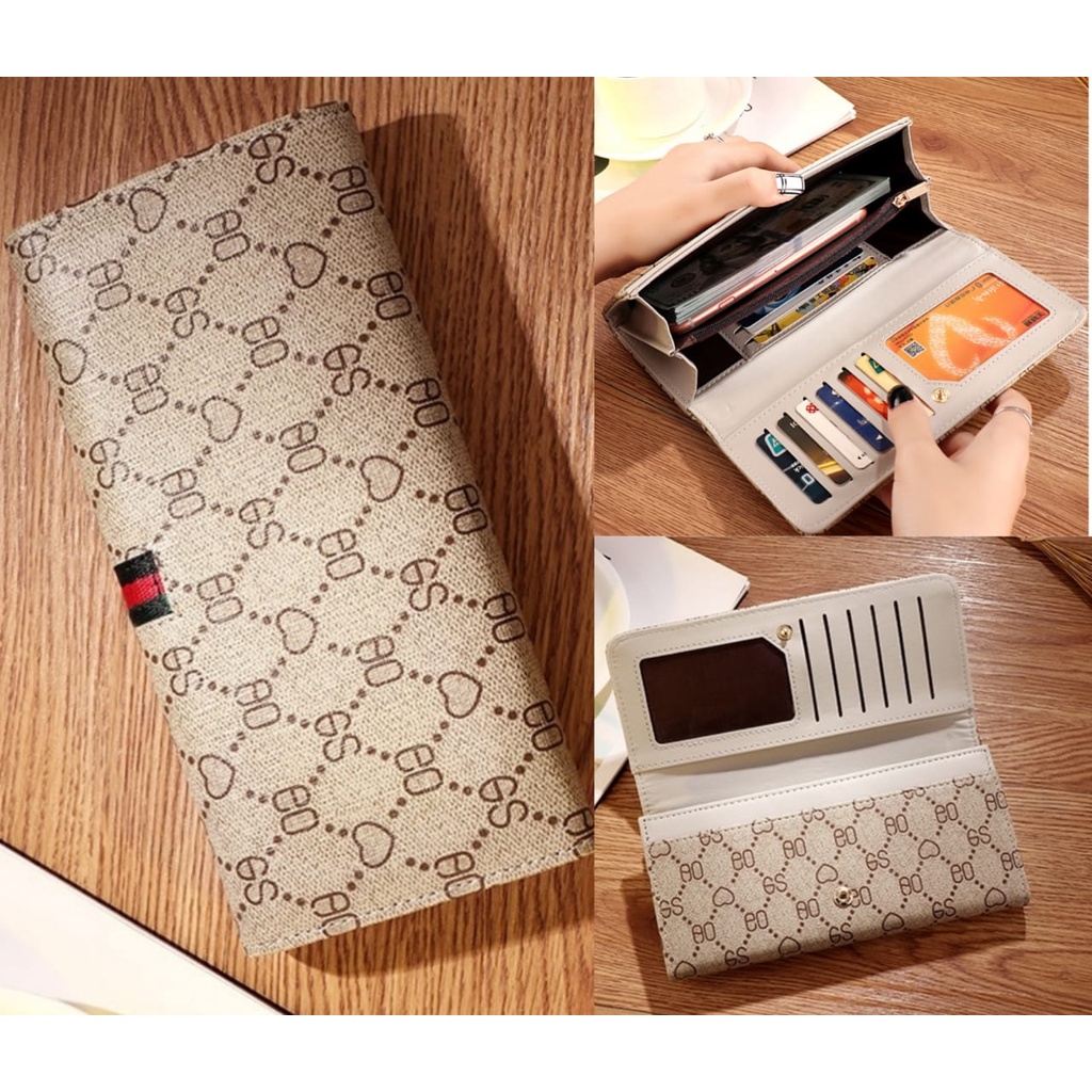 DOMPET PANJANG LIPAT WANITA IMPORT BRANDED KULIT BARENE PREMIUM FASHION KOREA SLOT KARTU BATAM MURAH