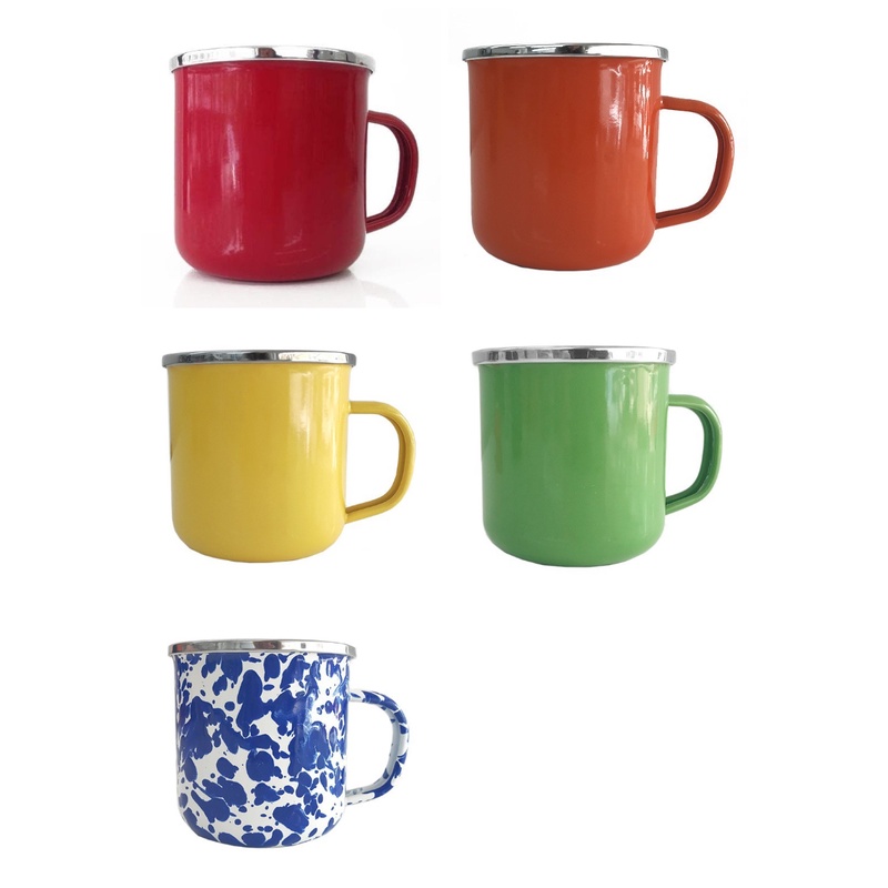 Gelas Cangkir Mug Enamel 9cm