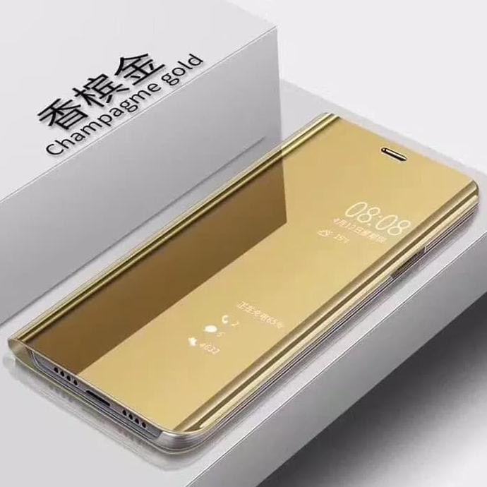 SAMSUNG GALAXY C9 PRO CLEAR VIEW STANDING MIRROR BOOK COVER FLIP CASE MAJUJAYA