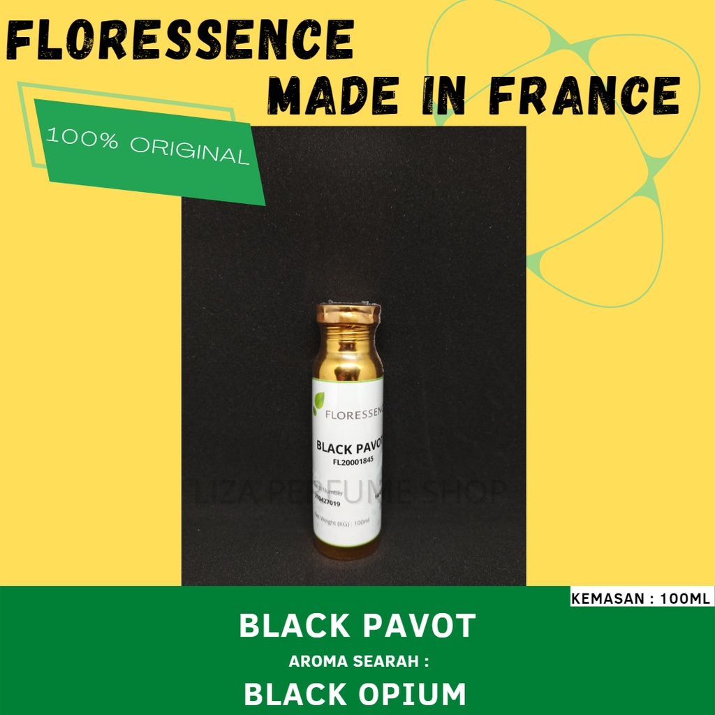 Bibit Parfum 100ml SEGEL BLACK OPIUM ( BLACK PAVOT ) By FLORESSENCE / Bibit Perfum black pavot/ Bibi