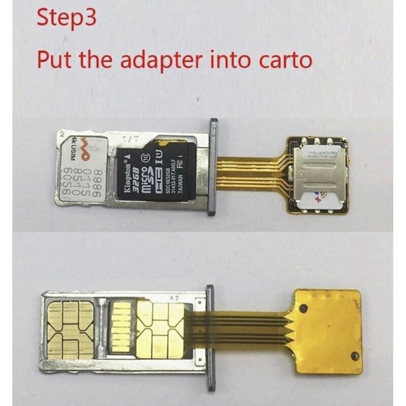 Dual sim Card adaptor hybrid sim Card Extender Micro SD Card Converter