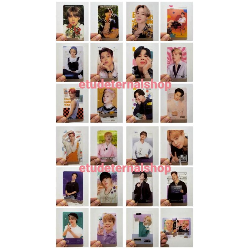 PC BTS Bangtan JIMIN Photocard Transparan