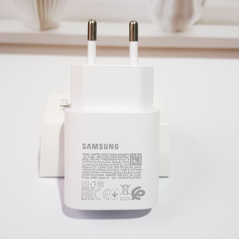 Charger Samsung 25 Watt Fast Charging Type C A33 A53 A73 5g Original