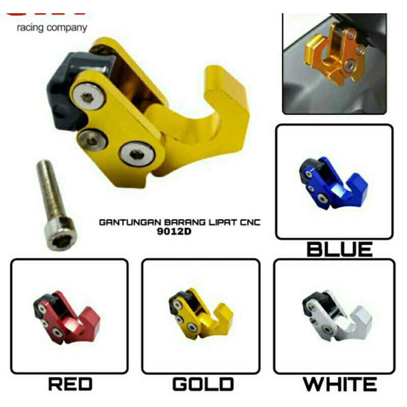 Gantungan Barang Motor/Cantelan Belanjaan Model Tekuk Lipat Full CNC Universal Vario Beat Scoopy Dll