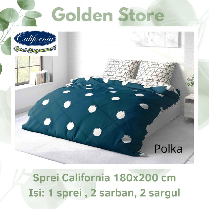 Sprei California 180x200 Motif Polka