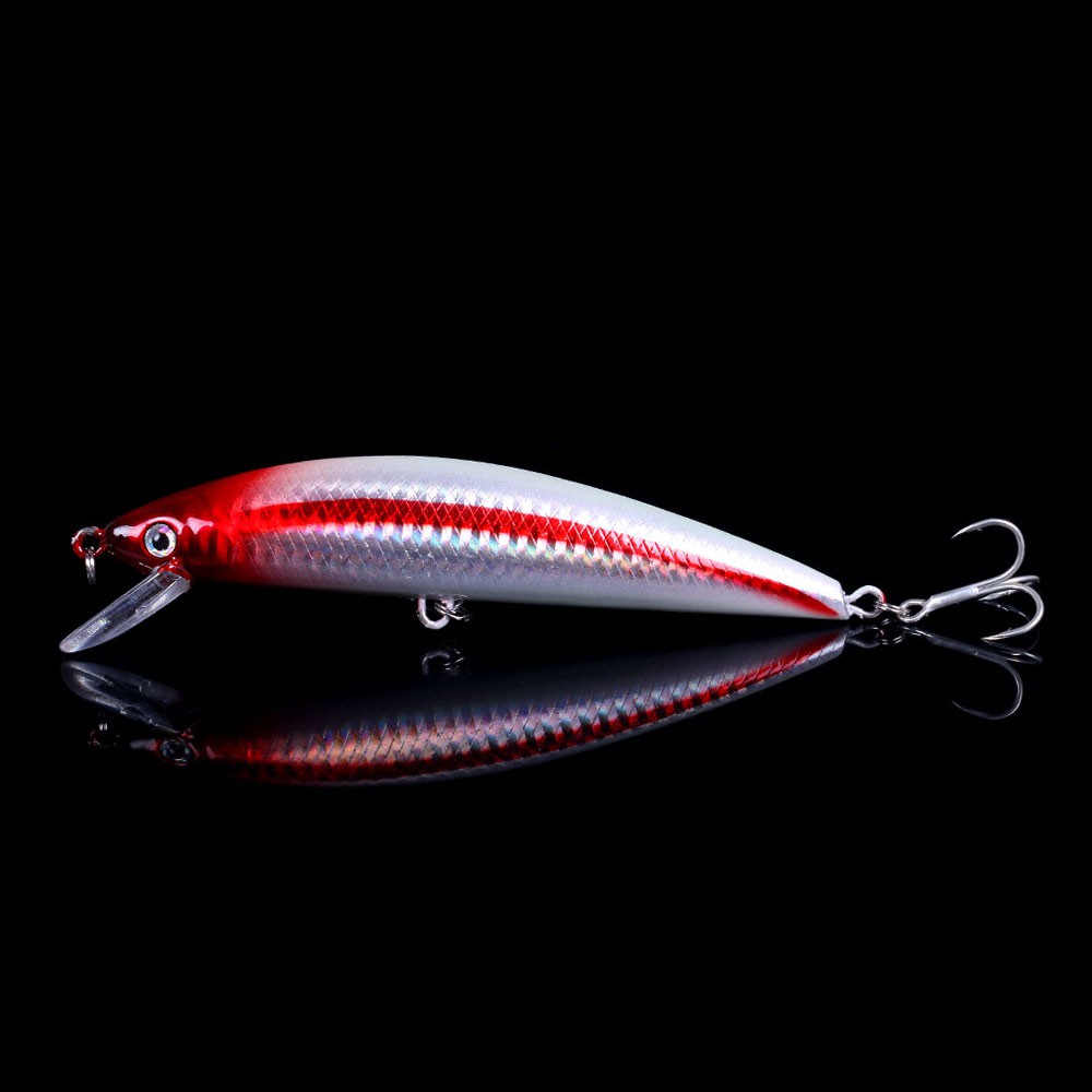 HENGJIA 1PCS Sinking Minnow Fishing Lure 12cm/39g Umpan Laser Hard Bait Luminous Bionik Pancing Ikan Bait