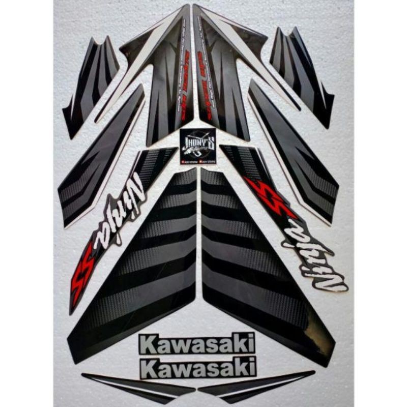 STIKER BODY NINJA RR TAHUN 2014 STICKER STRIPING FULL BODY MOTOR KAWASAKI NINJA RR 2014 LIS LES BODI