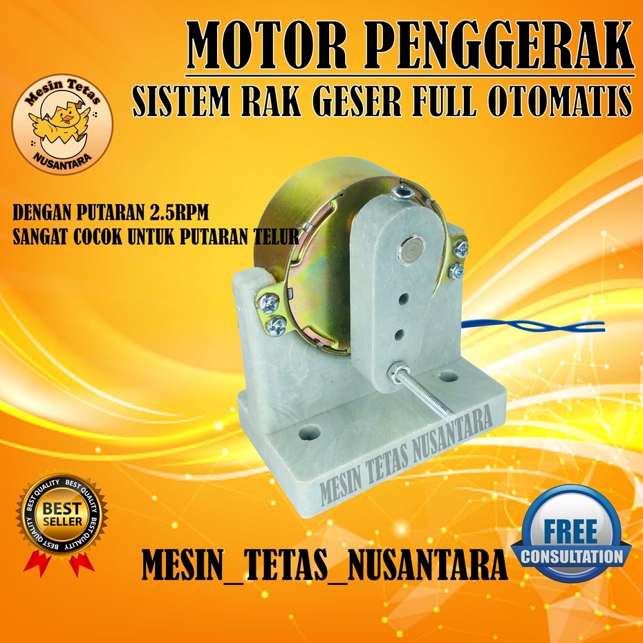 Motor Dinamo Pemutar Penggerak Rak Geser Mesin Tetas