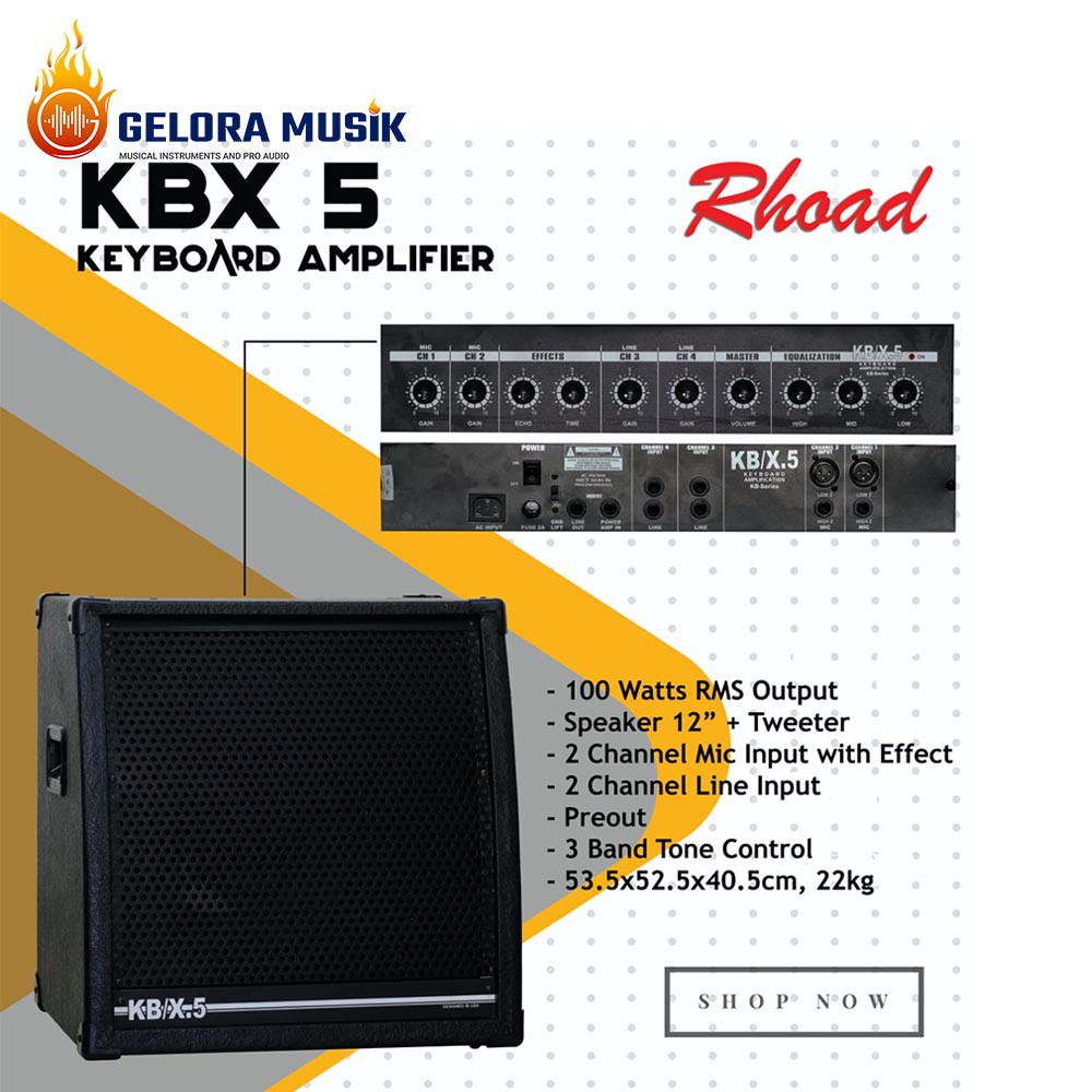 Ampli Keyboard Rhoad KBX 5. 100 Watt Combo
