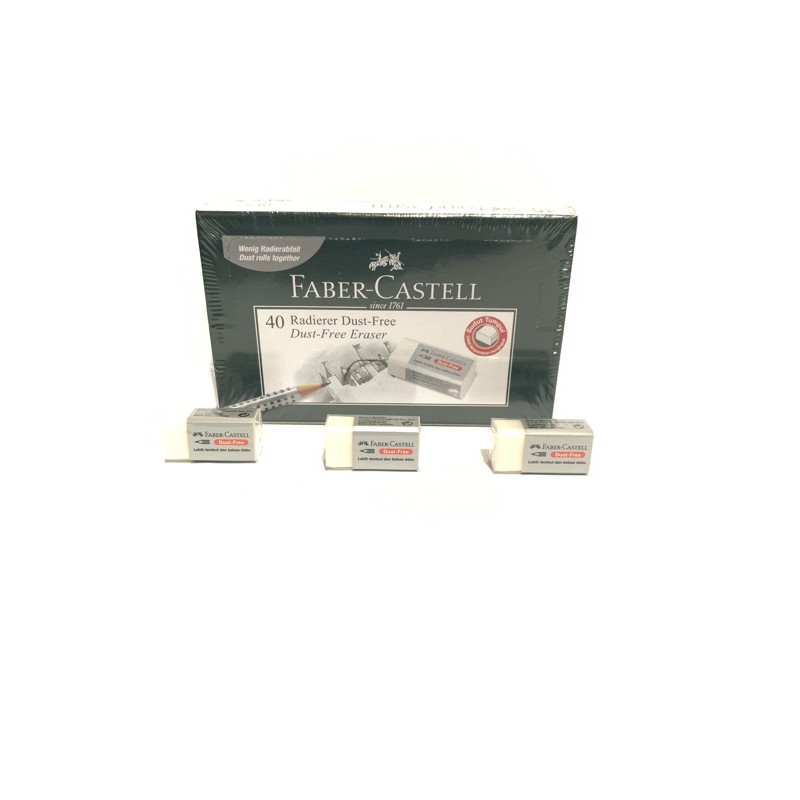

1 pcs penghapus faber castell putih 1 pack isi 40pcs / penghapus murah / penghapus / faber castell