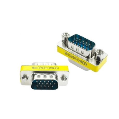 Konektor mini gender changer Vga male-male 720p - Connector Vga 15 pin db15 m-m