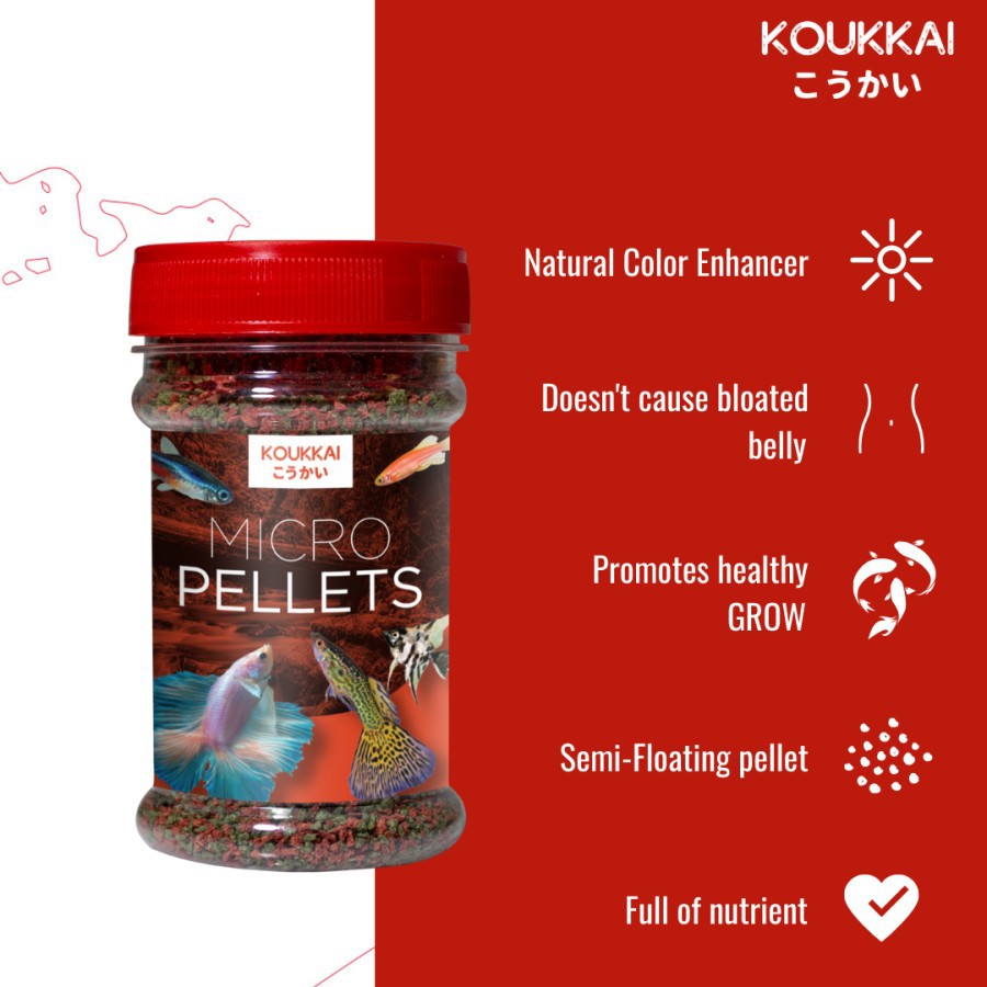 MICRO PELLETS - Pelet Makanan Pakan Pellet Ikan Hias KOUKKAI