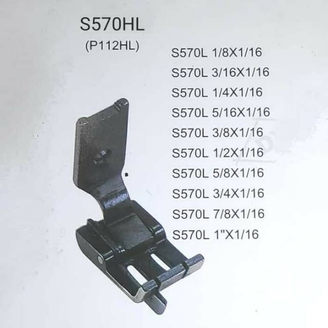 S570HL x 1/16&quot; Sepatu Stik Kiri LH Celana Jeans Mesin Jahit Jarum 2 Industri