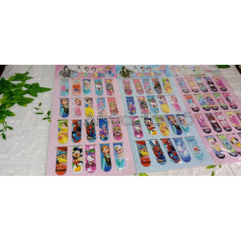 Stick Note Magnet/ bookmark/ 20 pcs Pembatas Buku Magnet/ Sticky note magnet