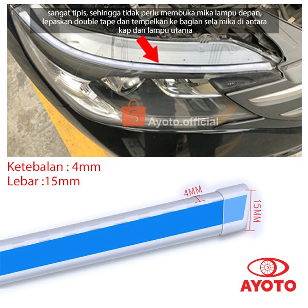 ALIS DRL 2 MODE AYOTO SEPASANG FLEXSIBEL RUNNING 30 , 45 , 60 CM MOTOR &amp; MOBIL