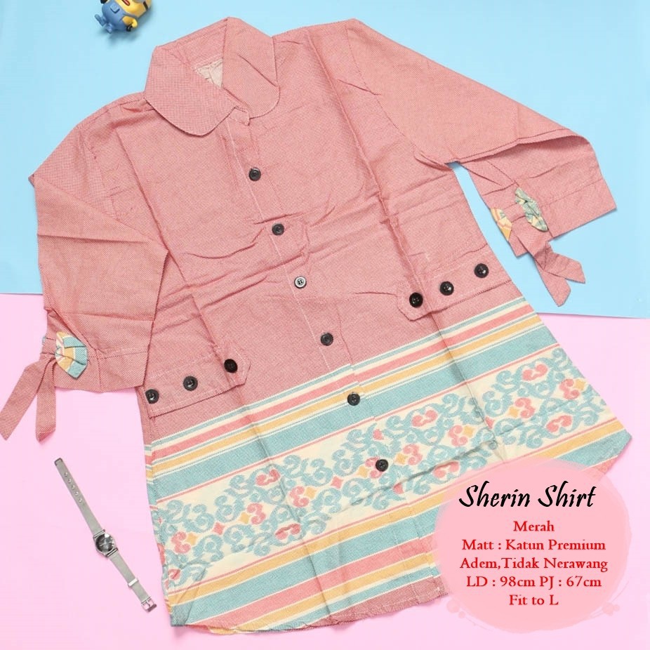 BAJU ATASAN WANITA / SHERIN TOP / MARUKI 1249 KANCING / Blouse Atasan Import Termurah FORTUNA