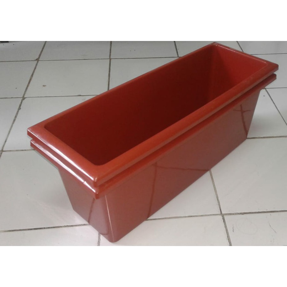 Pot Sgp 09 Merah Bata Polos 3 Pcs Pot Plastik Panjang 65cm Bibit Bunga Merah Bata